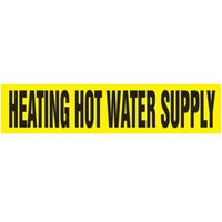 Accuform RPK383STA Snap Tite - 3/4"" to 1-1/4"" OD ASME (ANSI) Pipe Marker: Heating Hot Water Supply