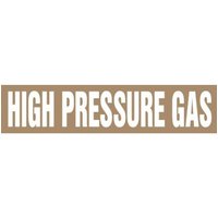 Accuform RPK405SSB Self Stick - 1-1/2"" to 2"" OD ASME (ANSI) Pipe Marker: High Pressure Gas