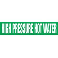 Accuform RPK409SSA Self Stick - 3/4"" to 1-1/4"" OD ASME (ANSI) Pipe Marker: High Pressure Hot Water