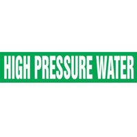 Accuform RPK417STA Snap Tite - 3/4"" to 1-1/4"" OD ASME (ANSI) Pipe Marker: High Pressure Water