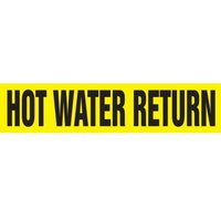 Accuform RPK427STA Snap Tite - 3/4"" to 1-1/4"" OD ASME (ANSI) Pipe Marker: Hot Water Return