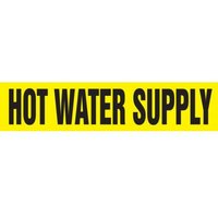 Accuform RPK431STA Snap Tite - 3/4"" to 1-1/4"" OD ASME (ANSI) Pipe Marker: Hot Water Supply