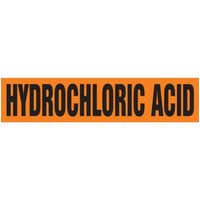 Accuform RPK449SSB Self Stick - 1-1/2"" to 2"" OD ASME (ANSI) Pipe Marker: Hydrochloric Acid