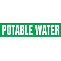 Accuform RPK575STA Snap Tite - 3/4"" to 1-1/4"" OD ASME (ANSI) Pipe Marker: Potable Water