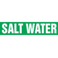 Accuform RPK619STA Snap Tite - 3/4"" to 1-1/4"" OD ASME (ANSI) Pipe Marker: Salt Water