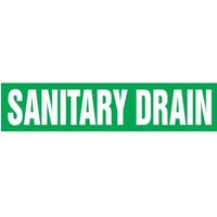 Accuform RPK621STA Snap Tite - 3/4"" to 1-1/4"" OD ASME (ANSI) Pipe Marker: Sanitary Drain