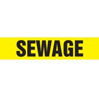 Accuform RPK635SSA Self Stick - 3/4"" to 1-1/4"" OD ASME (ANSI) Pipe Marker: Sewage