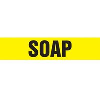 Accuform RPK641SSA Self Stick - 3/4"" to 1-1/4"" OD ASME (ANSI) Pipe Marker: Soap