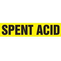 Accuform RPK659SSA Self Stick - 3/4"" to 1-1/4"" OD ASME (ANSI) Pipe Marker: Spent Acid