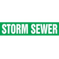 Accuform RPK675SSB Self Stick - 1-1/2"" to 2"" OD ASME (ANSI) Pipe Marker: Storm Sewer