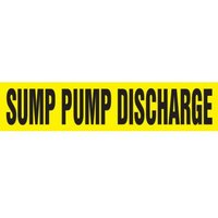 Accuform RPK687SSD Self Stick - 2-1/2"" to 6"" OD ASME (ANSI) Pipe Marker: Sump Pump Discharge
