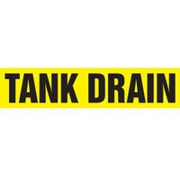 Accuform RPK695SSB Self Stick - 1-1/2"" to 2"" OD ASME (ANSI) Pipe Marker: Tank Drain