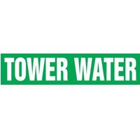 Accuform RPK705STB Snap Tite - 1-1/2"" to 2"" OD ASME (ANSI) Pipe Marker: Tower Water
