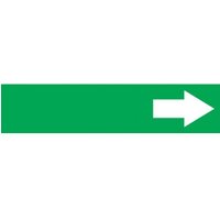 Accuform RPK767SSD Self Stick - 2-1/2"" to 6"" OD ASME (ANSI) Pipe Marker: Short Arrow (White/Green)