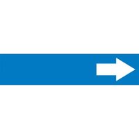 Accuform RPK769SSB Self Stick - 1-1/2"" to 2"" OD ASME (ANSI) Pipe Marker: Short Arrow (White/Blue)