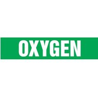 Accuform RPM325 3"" x 3"" Medical Gas Pipe Marker: Oxygen, 20/PK
