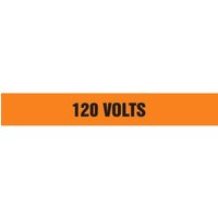 Accuform RPT808PA Conduit & Cable Snap Tite Markers: 120 Volts, OD 3/4"" - 1-1/4""