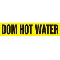 Accuform RTA132MD Roll Tape Pipe Marker: Dom Hot Water, Roll Size 2"" x 54-ft