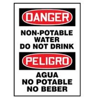 Accuform SBMCAW125VA 14"" x 10"" Bilingual Safety Sign - Spanish, Aluminum