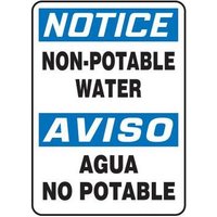 Accuform SBMCAW800XV 14"" x 10"" Spanish Bilingual Safety Sign, Adhesive Dura-Vinyl