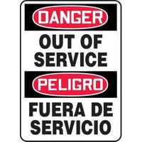 Accuform SBMEQT002XP 14"" x 10"" Bilingual Safety Sign - Spanish, Accu-Shield