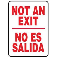 Accuform SBMEXT912XP 20"" x 14"" Bilingual Spanish Safety Sign - Not An Exit / No Es Salida, Accu-Shield