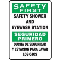 Accuform SBMFSD910XP 14"" x 10"" Spanish Bilingual Safety Sign, Accu-Shield