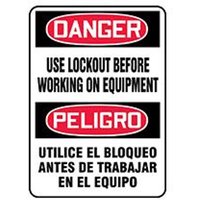 Accuform SBMLKT016VS 14"" x 10"" Bilingual Safety Sign - Spanish Adhesive Vinyl
