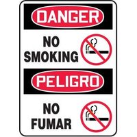 Accuform SBMSMG101VA 20"" x 14"" Spanish Bilingual Safety Sign, Aluminum