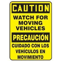 Accuform SBMVHR663XV 14"" x 10"" Bilingual Safety Sign - Spanish, Adhesive Dura-Vinyl