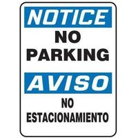 Accuform SBMVHR854VP 14"" x 10"" Spanish Bilingual Safety Sign, Plastic