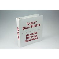 Accuform SBZRS634 2-1/2"" SDS Binders and Signs: Plastic SDS Binders, Bilingual - Spanish/English, Red/White