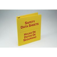 Accuform SBZRS642 2-1/2"" SDS Binders and Signs: Plastic SDS Binders, Bilingual - Spanish/English, Red/Yellow