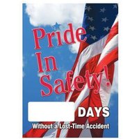 Accuform SCC706 28"" x 20"" Digi-Day Magnetic Faces: Pride In Safety - _ Days Without A Lost-Time Accident, Magnetic Face Only