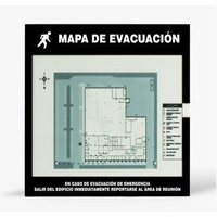 Accuform SHDTA237 Emergency Evacuation Signs Map Holders: In Case Of Emergency, Insert Size: 11""H x 17""W, Non-Glow, Spanish