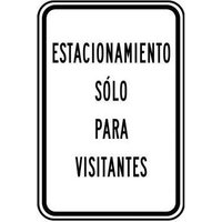 Accuform SHFRP241RA 18"" x 12"" Traffic Sign: Visitor Parking Only, Engineer Grade Reflective Aluminum (.080), Spanish