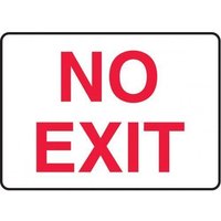 Accuform SHMADC529VS 10"" x 14"" Safety Sign: No Exit, Adhesive Vinyl, Spanish