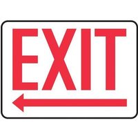 Accuform SHMADC532XP 10"" x 14"" Safety Sign: Exit (Left Arrow Below), Accu-Shield, Spanish