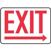 Accuform SHMADC534VS 10"" x 14"" Safety Sign: Exit (Right Arrow Below), Adhesive Vinyl, Spanish