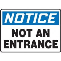Accuform SHMADM712XP 14"" x 20"" OSHA Notice Safety Sign: Not An Entrance, Accu-Shield, Spanish