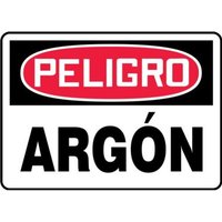 Accuform SHMCHG004XT 14"" x 20"" OSHA Danger Safety Sign: Argon, Dura-Plastic, Spanish