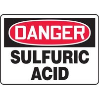 Accuform SHMCHG015XT 14"" x 20"" OSHA Danger Safety Sign: Sulfuric Acid, Dura-Plastic, Spanish