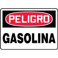 Accuform SHMCHL245VS 10"" x 14"" OSHA Danger Safety Sign: Gasoline, Adhesive Vinyl, Spanish
