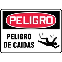 Accuform SHMCSP188VA 10"" x 14"" OSHA Danger Safety Sign: Fall Hazard