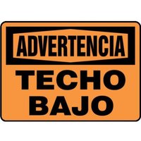 Accuform SHMECR306XP 14"" x 20"" OSHA Warning Safety Sign: Low Headroom