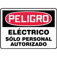 Accuform SHMELC022XT 10"" x 14"" OSHA Danger Safety Sign: Electrical Hazard - Authorized Personnel Only