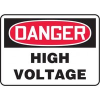 Accuform SHMELC114XP 10"" x 14"" OSHA Danger Safety Sign: High Voltage