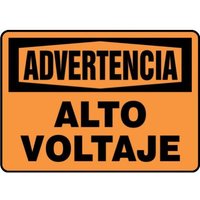 Accuform SHMELC326XT 10"" x 14"" OSHA Warning Safety Sign: High Voltage