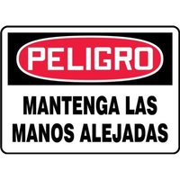 Accuform SHMEQM050XV 10"" x 14"" OSHA Danger Safety Sign - Keep Hands Clear