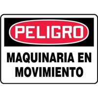 Accuform SHMEQM060XT 10"" x 14"" OSHA Danger Safety Sign - Moving Machinery